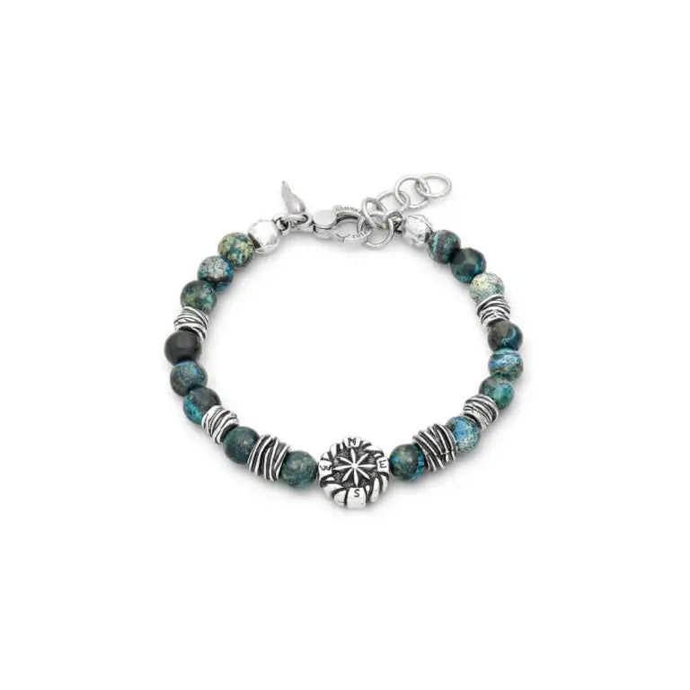 Giovanni Raspini Bracciale Rosa Dei Venti Diaspro Verde 12570
