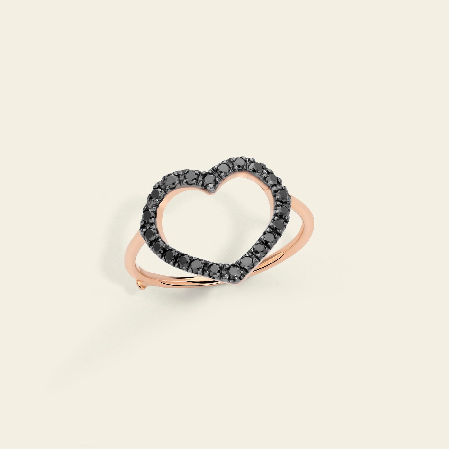 Marco Gerbella Anello Cuore diamanti black
