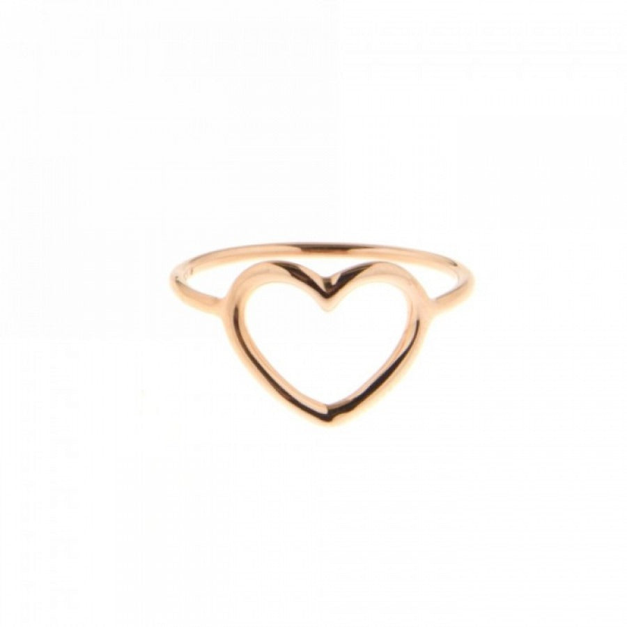 Marco Gerbella Anello con cuore medio a filo oro rosa 18Kt