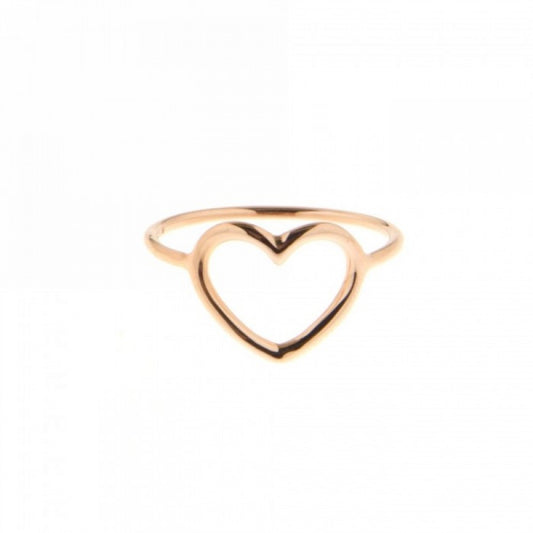 Marco Gerbella Anello con cuore medio a filo oro rosa 18Kt
