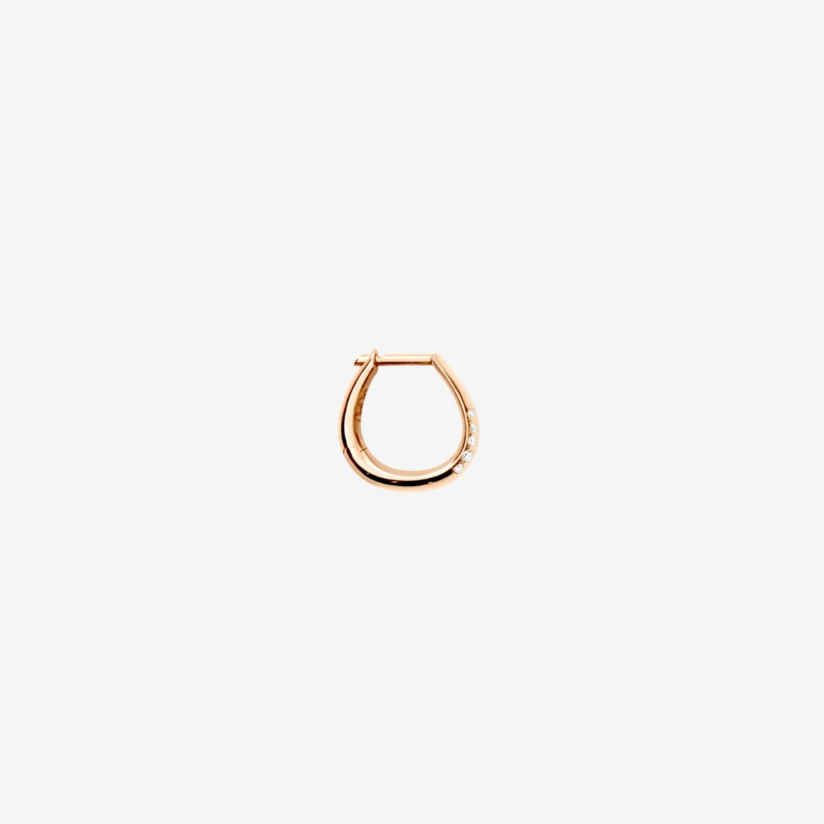 Dodo Mono Orecchino Hoop Essentials oro rosa & diamanti