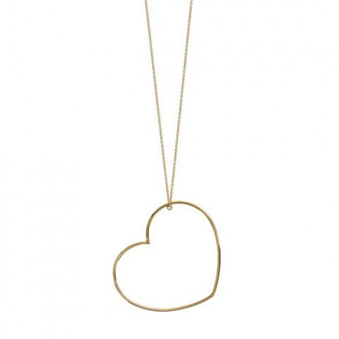 Marco Gerbella Collana lunga con pendente cuore a filo