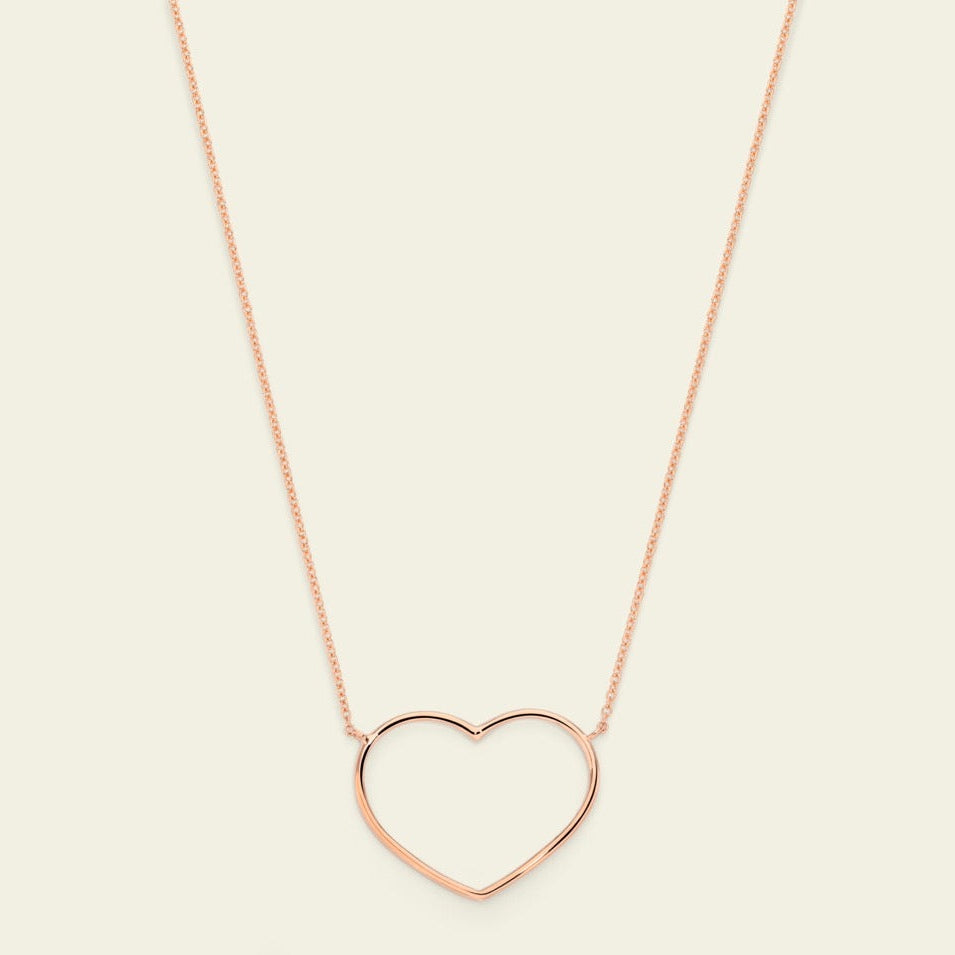 Marco Gerbella Collana con cuore medio a filo sottile