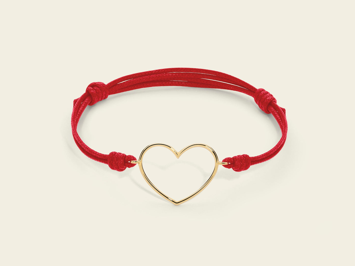 Marco Gerbella Bracciale cordino con cuore medio grande