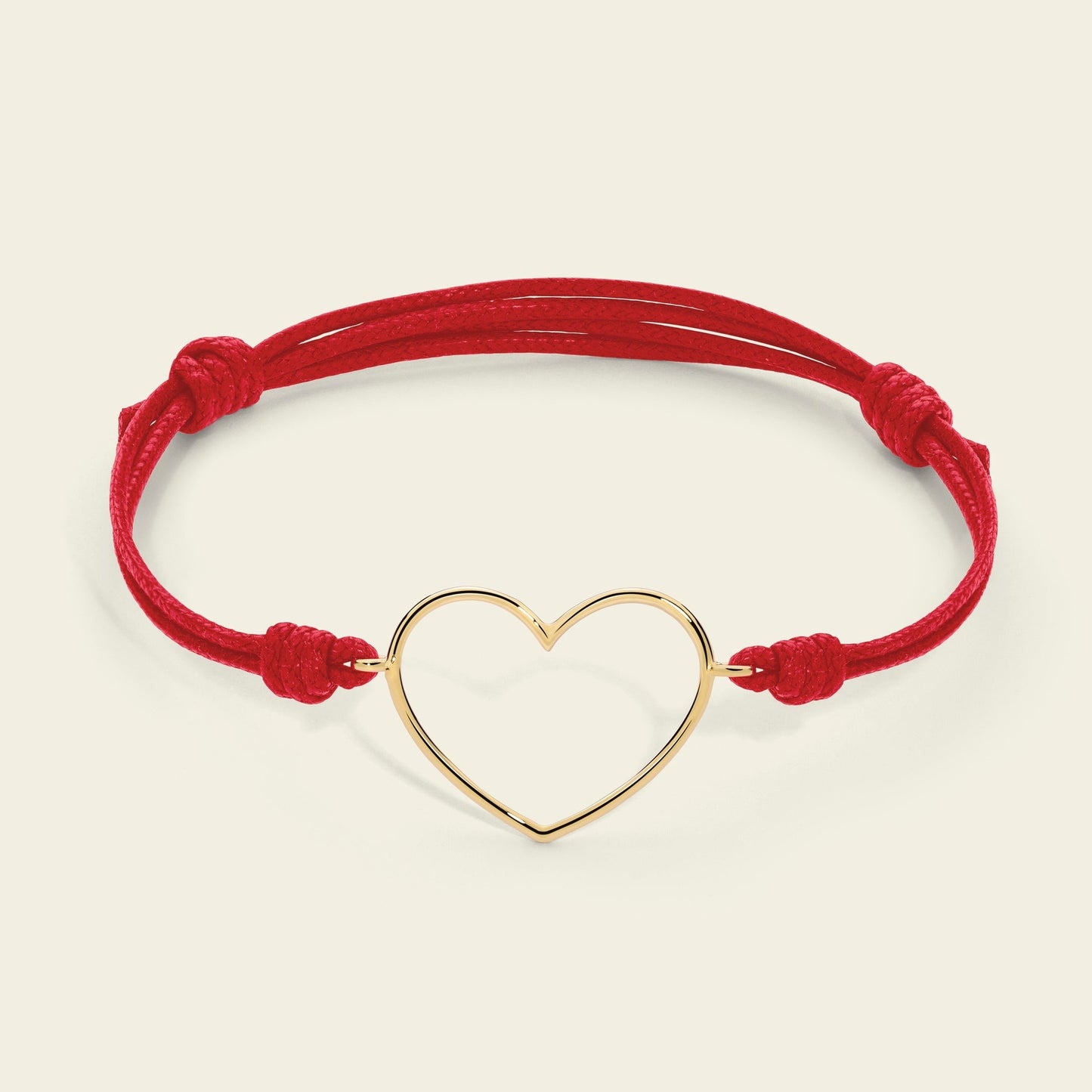 Marco Gerbella Bracciale cordino con cuore medio grande