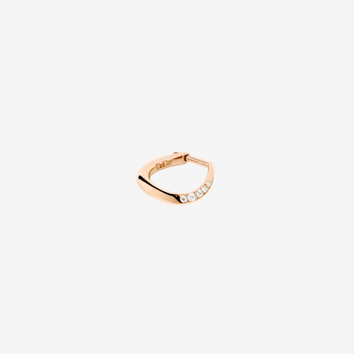 Dodo Mono Orecchino Hoop Essentials oro rosa & diamanti