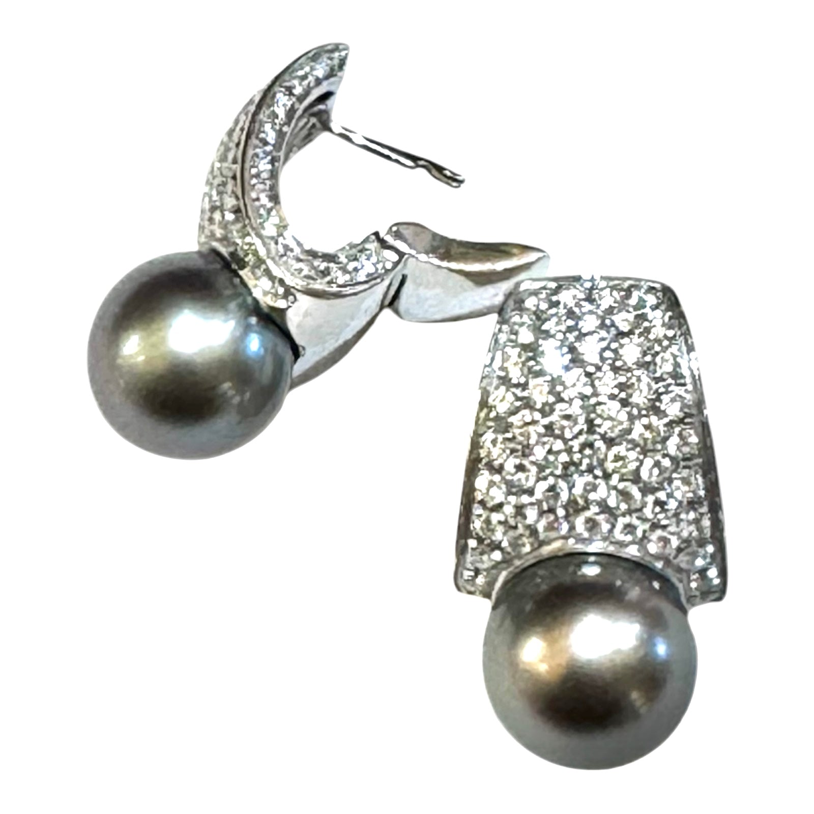 Salvini Orecchini Perle Tahiti e Diamanti – Manuzzi Gioielli