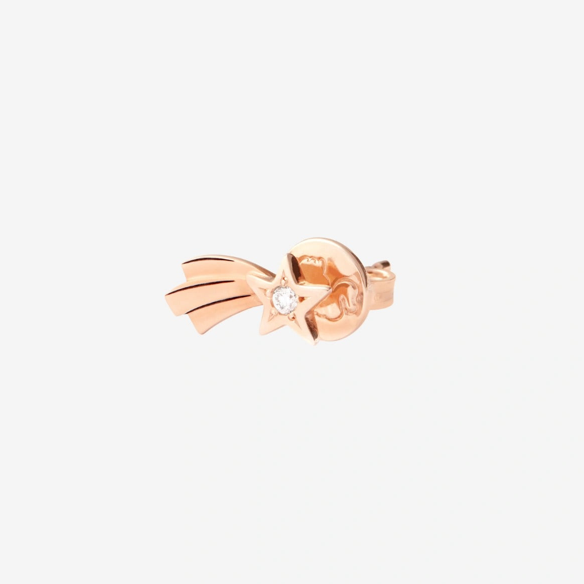 Dodo Mono orecchino stella cometa oro rosa & diamante