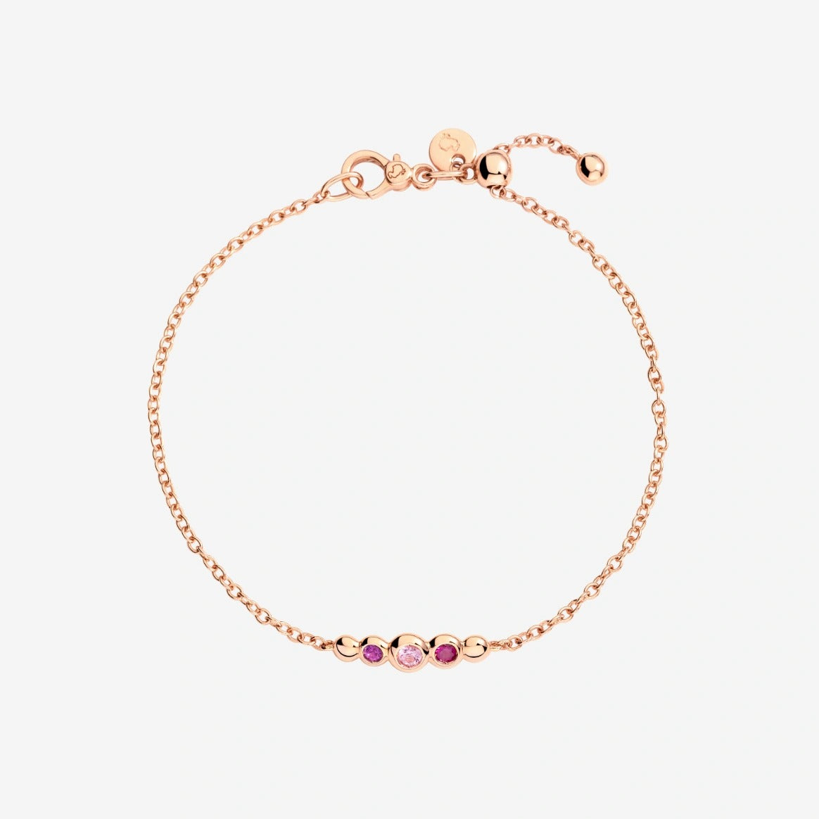 DODO Bracciale bollicine oro rosa pietre colorate M