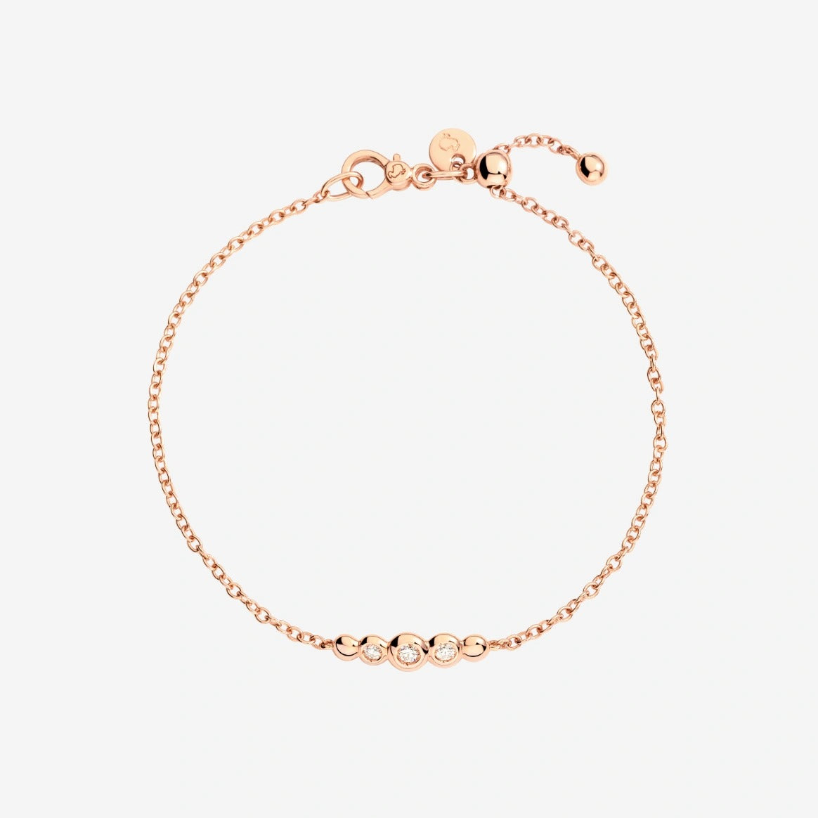 DODO bracciale bollicine oro rosa & diamanti M