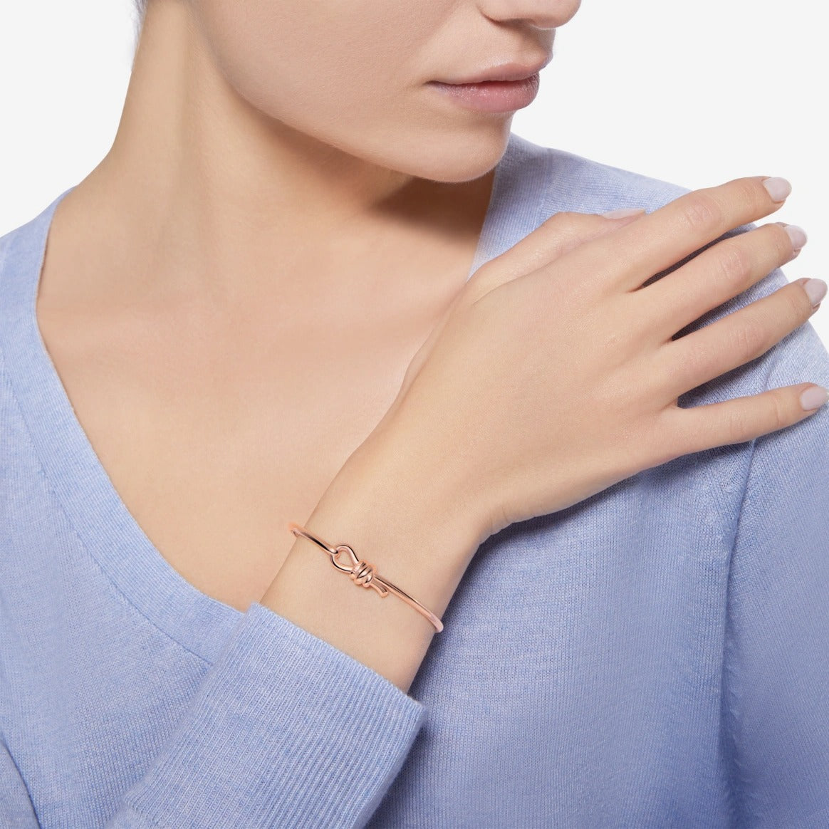 DODO bracciale bangle nodo oro rosa M