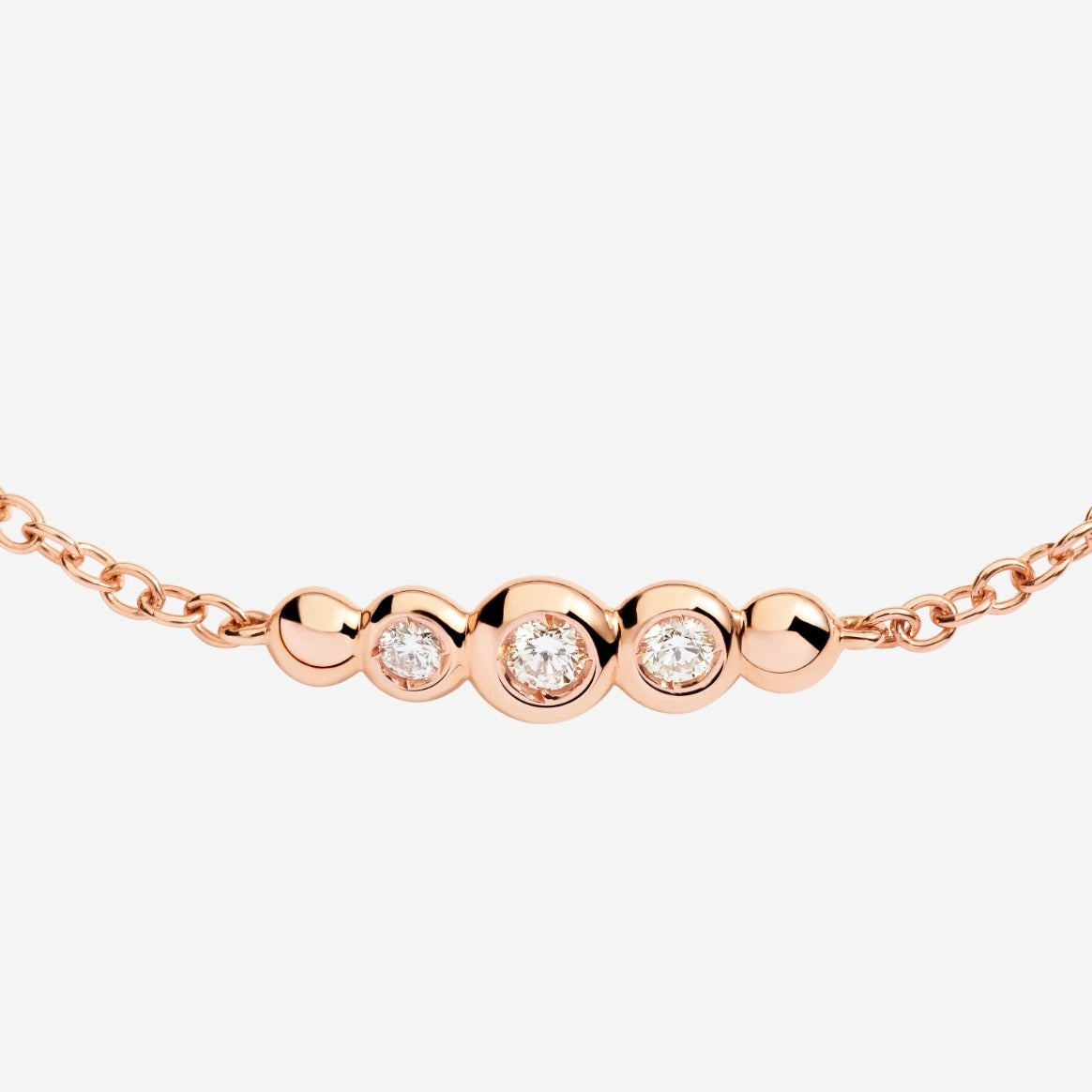 DODO bracciale bollicine oro rosa & diamanti M