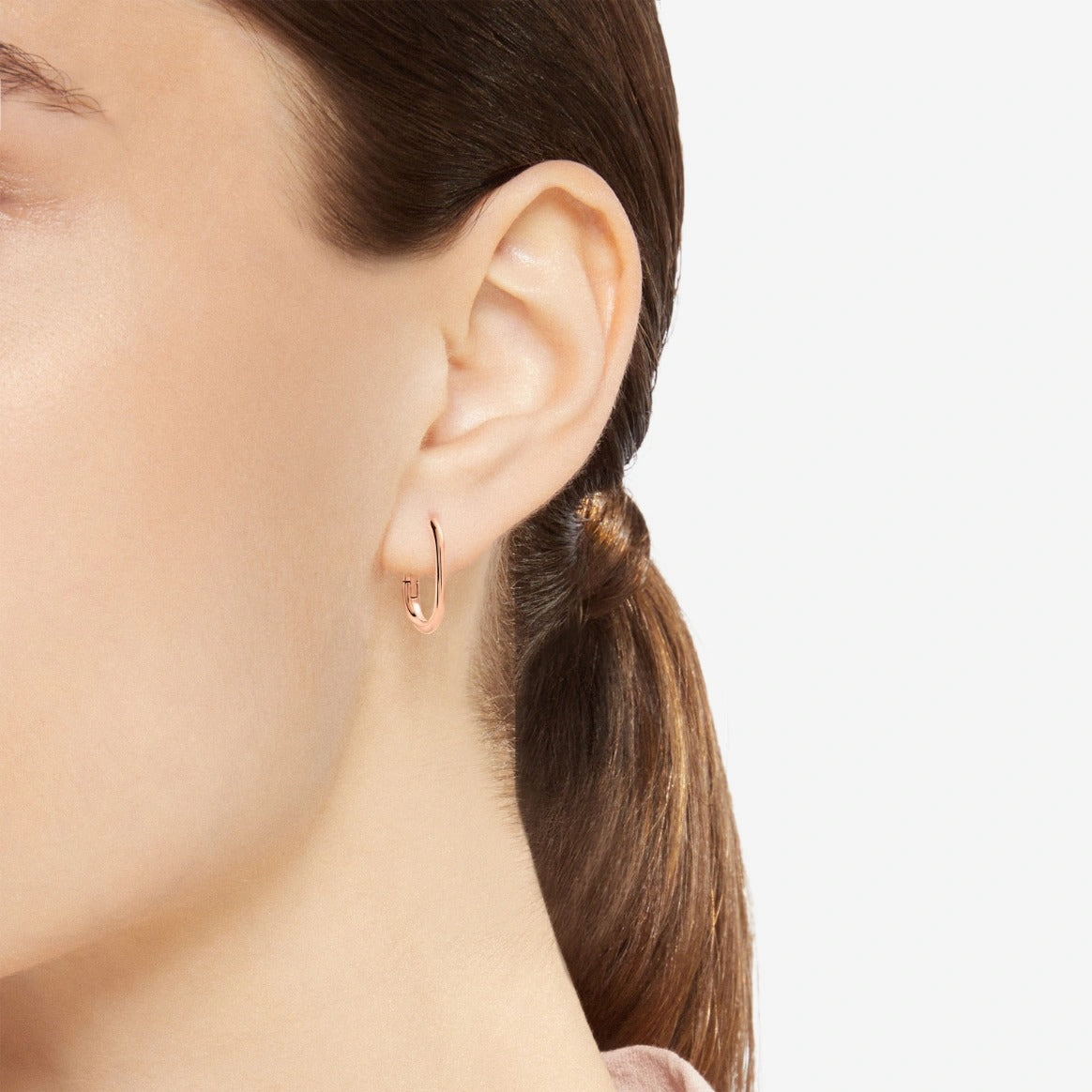 Dodo mono orecchino hoop essentials oro rosa