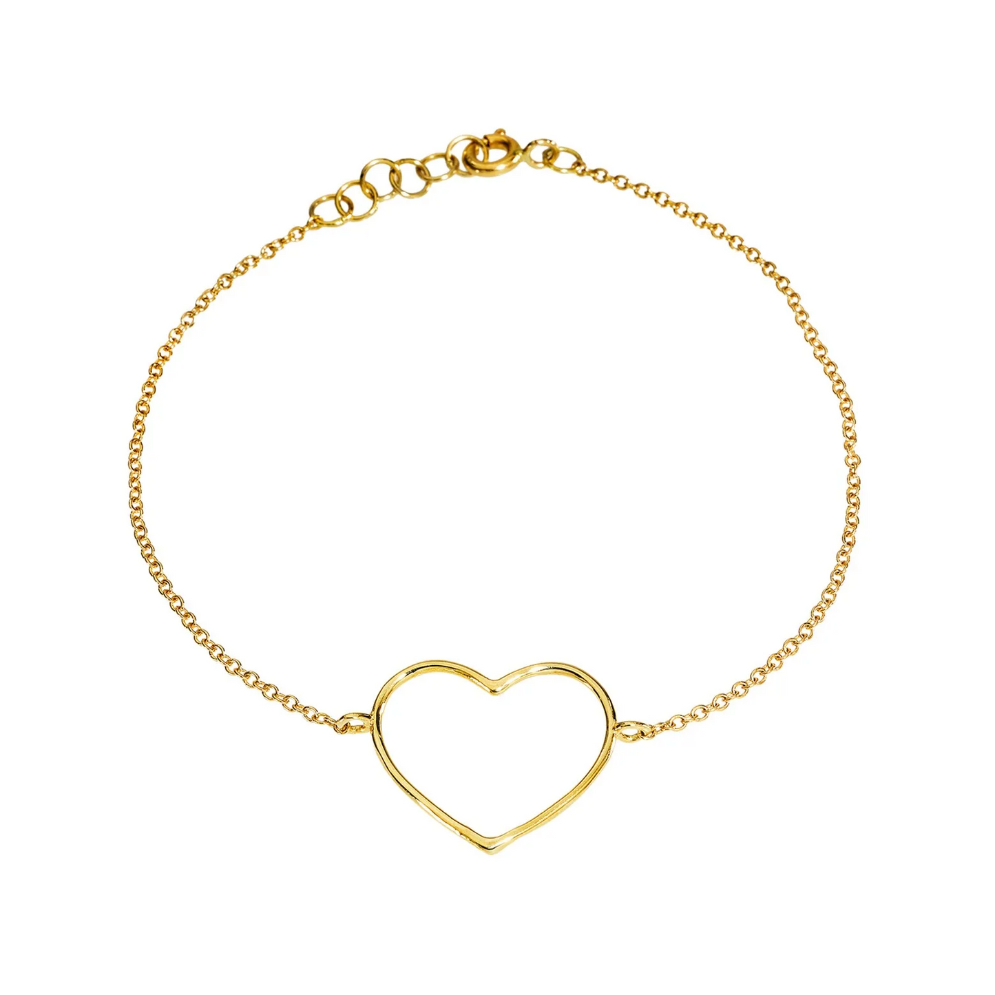 Marco Gerbella Bracciale con Cuore medio a filo oro giallo