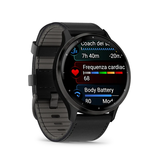 Garmin Venu® 3 Black & Slate con 2 cinturini in pelle e in silicone 010-02784-52