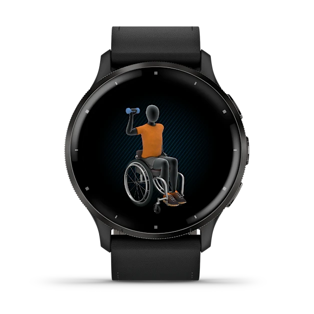 Garmin Venu® 3 Black & Slate con 2 cinturini in pelle e in silicone 010-02784-52