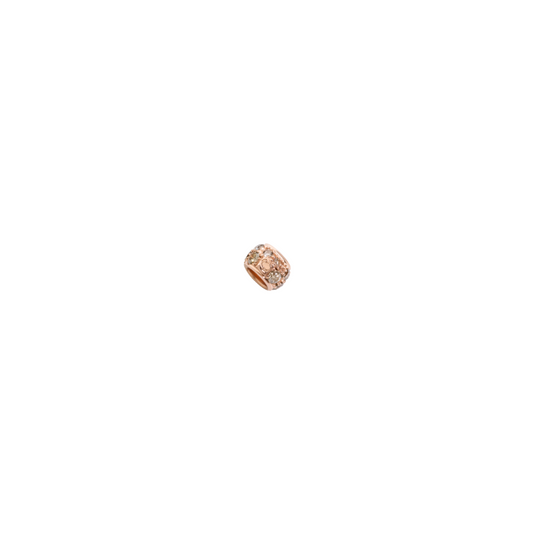 DODO Componente Rondella in Oro Rosa 9Kt e Diamanti Brown