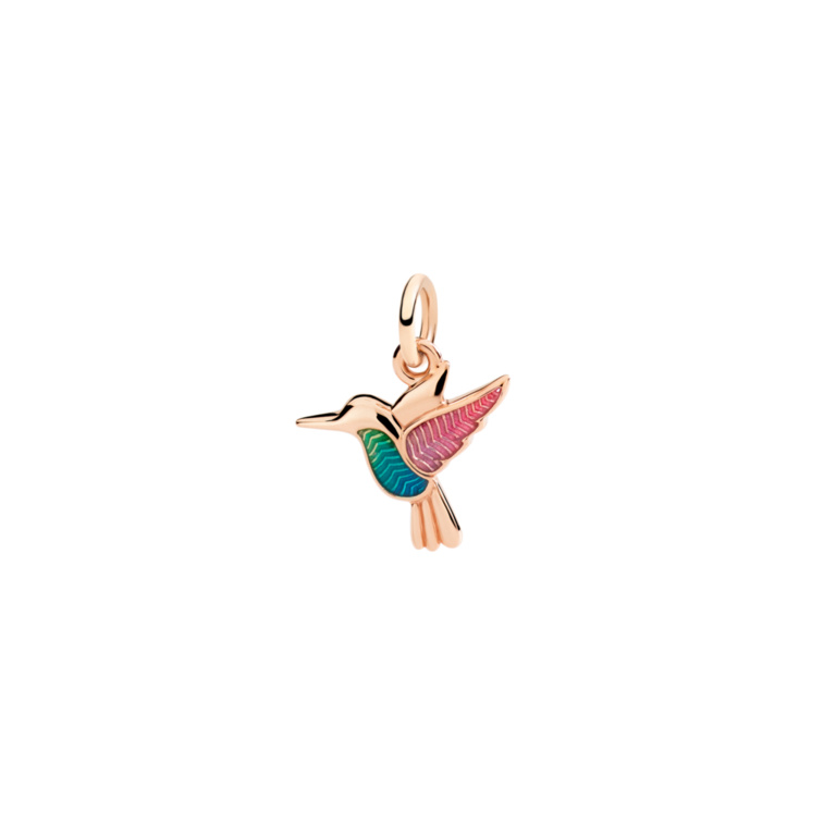 DODO Charm Colibrì oro rosa & smalto