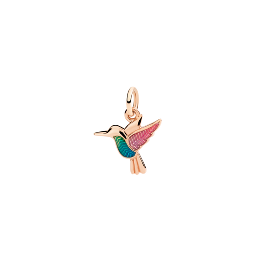 DODO Charm Colibrì oro rosa & smalto