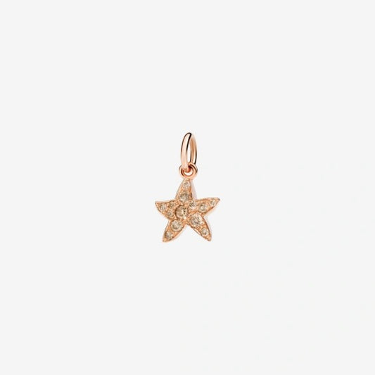 DODO Charm Stellina Oro Rosa e Diamanti Brown