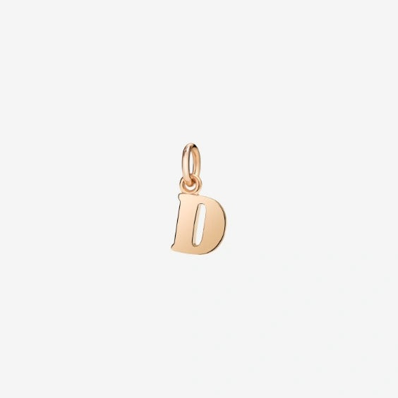 DODO Charm Lettera D Oro Rosa