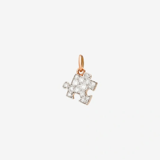 DODO Charm Puzzle Oro Rosa e Diamanti Bianchi