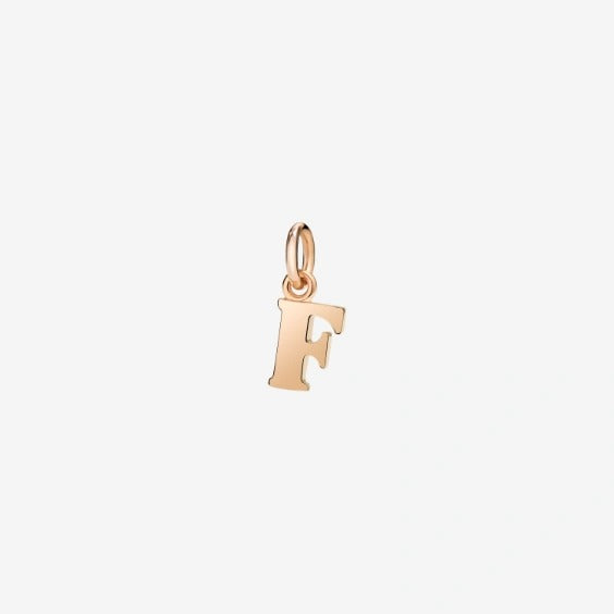 DODO Charm Lettera F Oro Rosa