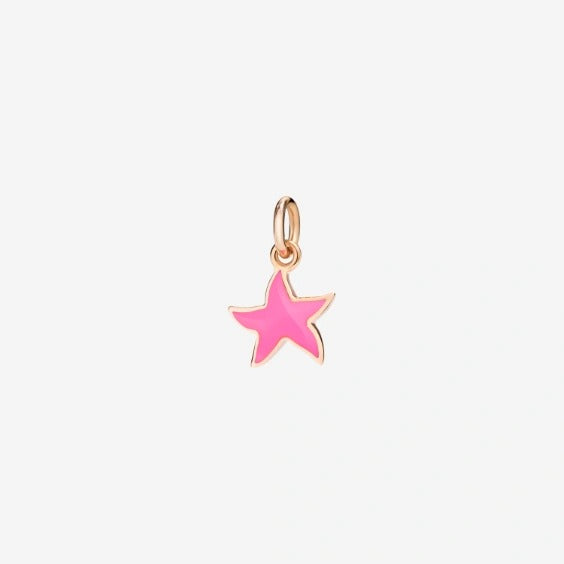 DODO Charm Stellina Oro Rosa e Smalto Fucsia