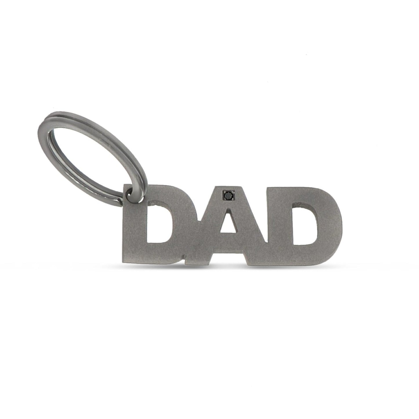 Mano J PORTACHIAVI DAD IN TITANIO CON DIAMANTE BLACK DA 3 PUNTI