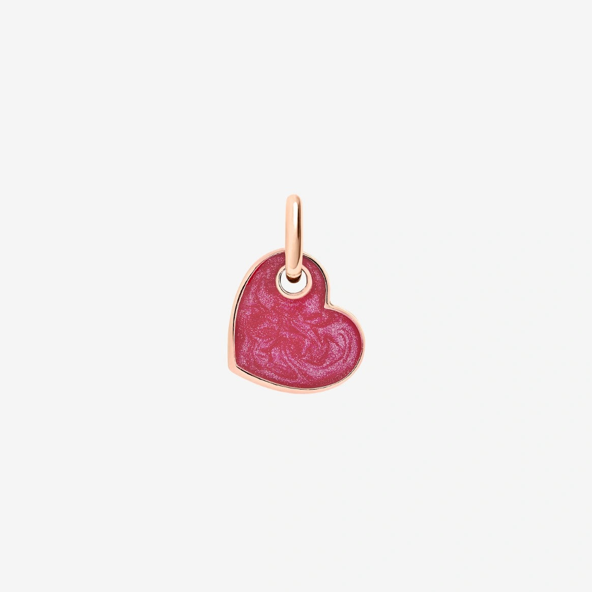 DODO Charm cuore oro rosa & smalto rosso