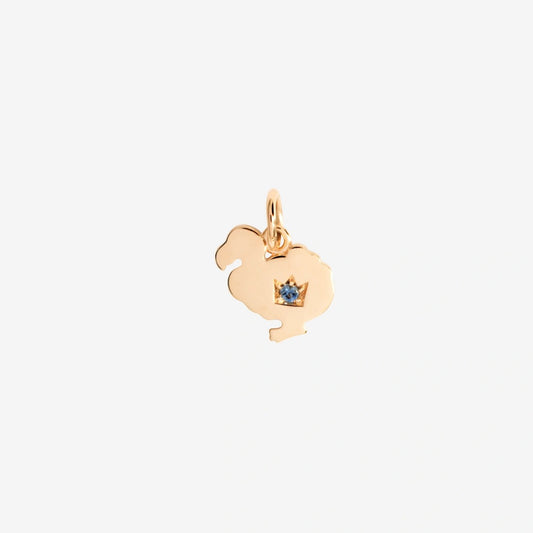 DODO Charm Dodo Senior Limited Edition  in oro rosa 9K e 1 zaffiro