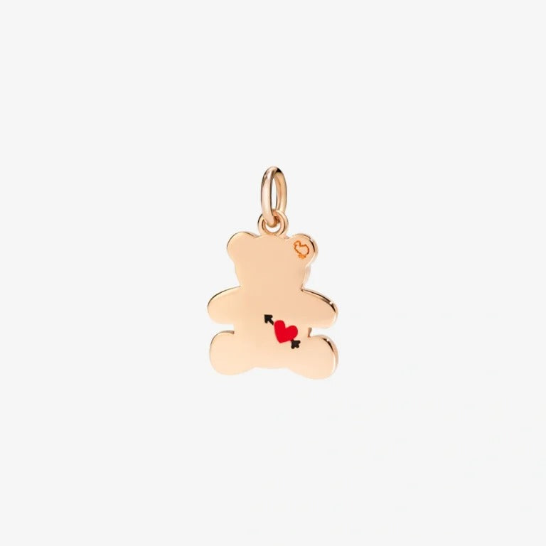 DODO Charm orsetto oro rosa, diamanti & smalto