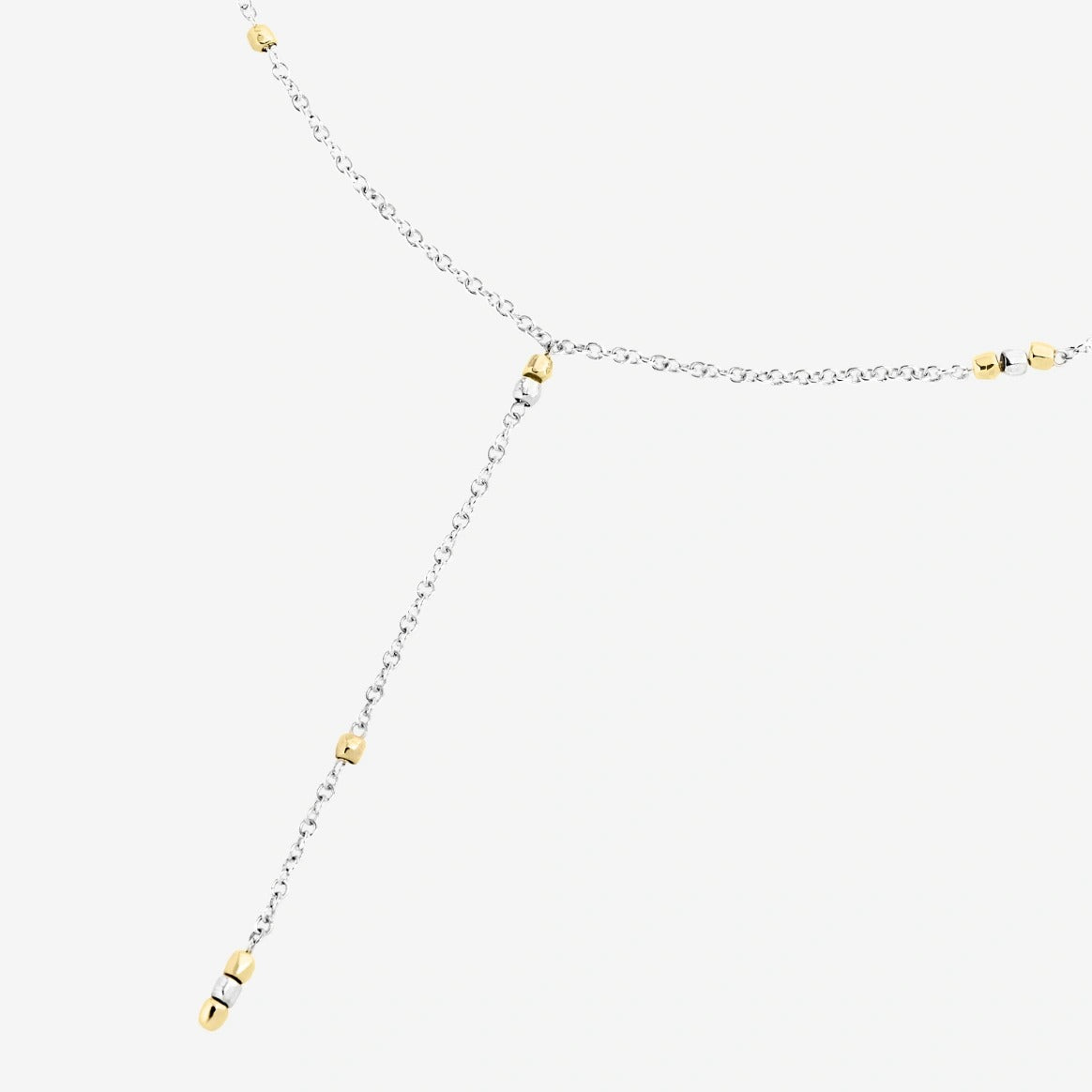 DODO Collana Mini Granelli Argento & Oro Giallo