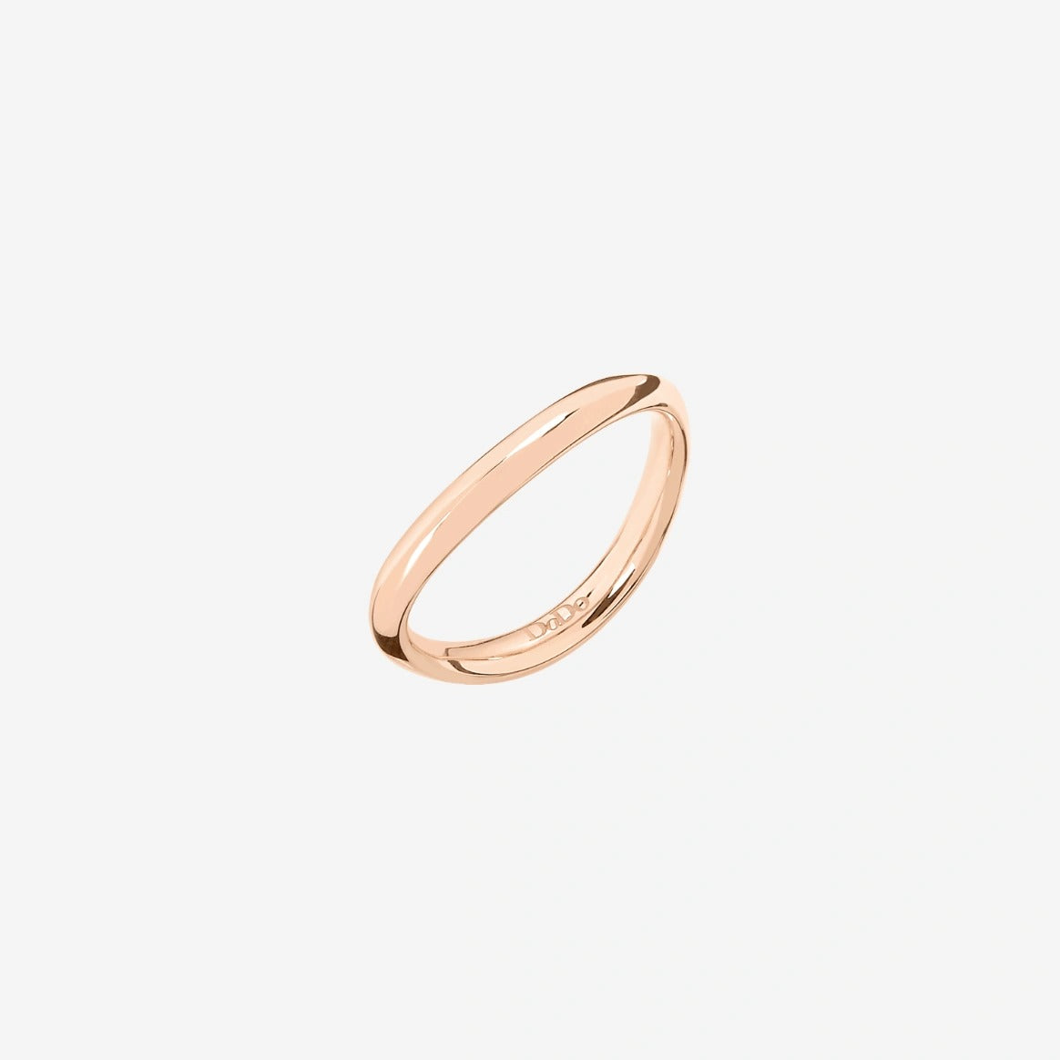 DODO Anello wave Essentials in oro rosa 9K misura 12