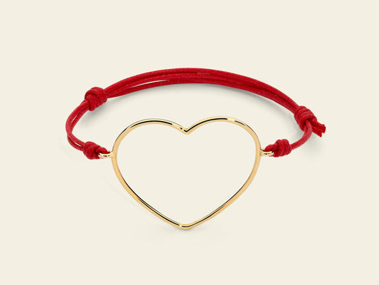 Marco Gerbella Bracciale cordino con cuore grande