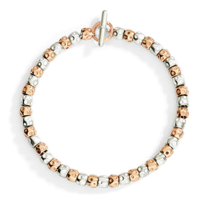 DODO Bracciale Granelli Argento e Oro Rosa L