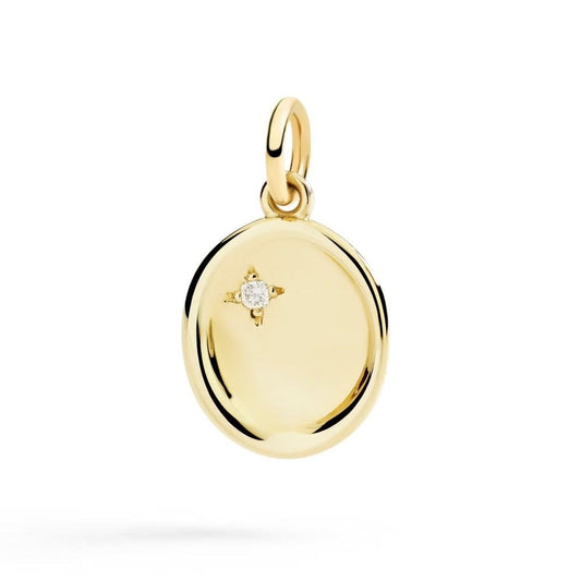 DODO Charm Sigillo Oro Giallo 9kt e Diamante Bianco
