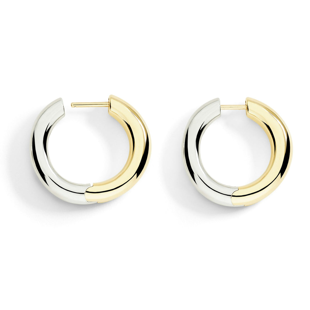 DoDo ORECCHINI HOOP Argento & Oro Giallo