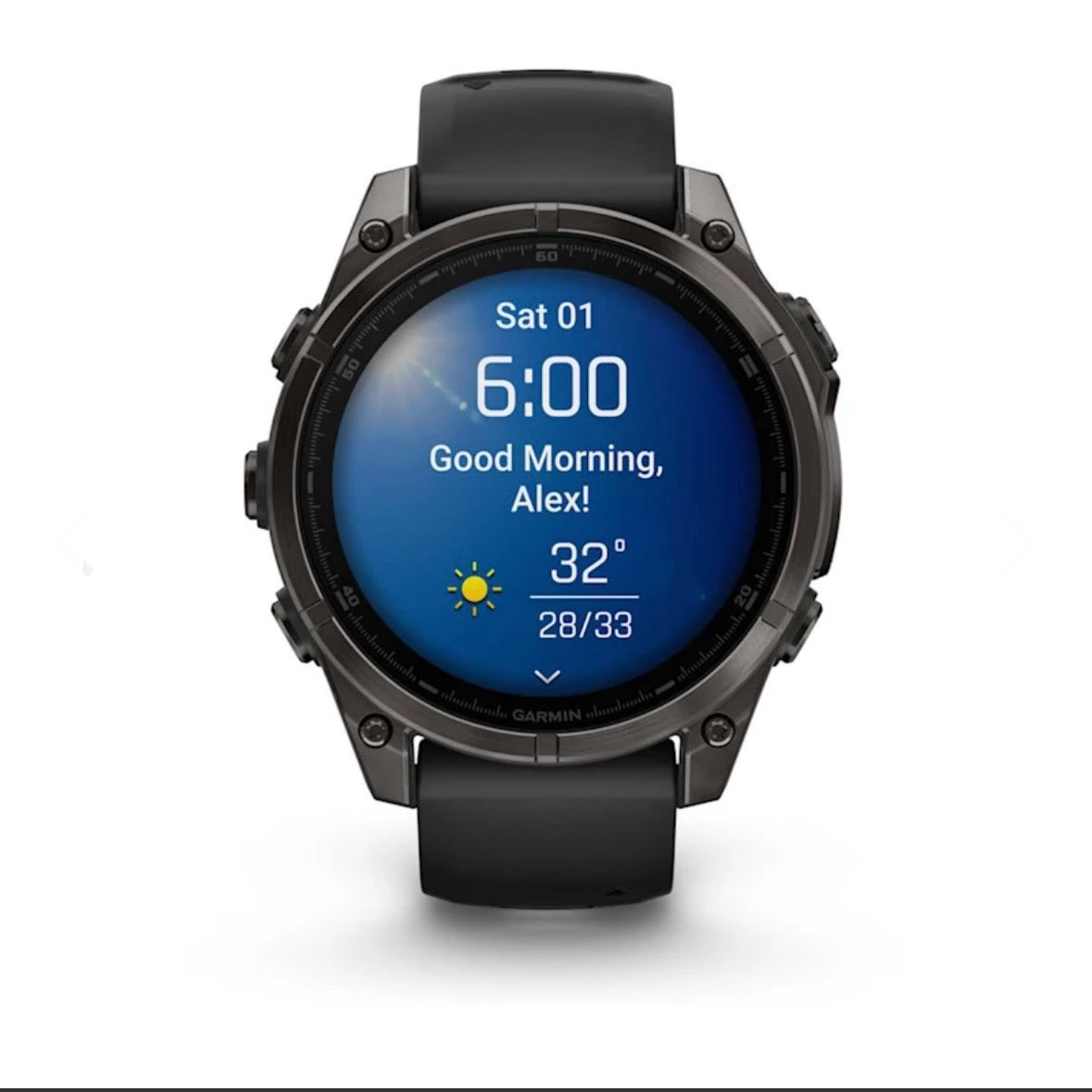 Garmin fēnix® 8 - 47 mm, AMOLED Sapphire, Titanio, Carbon Gray DLC con cinturino in silicone