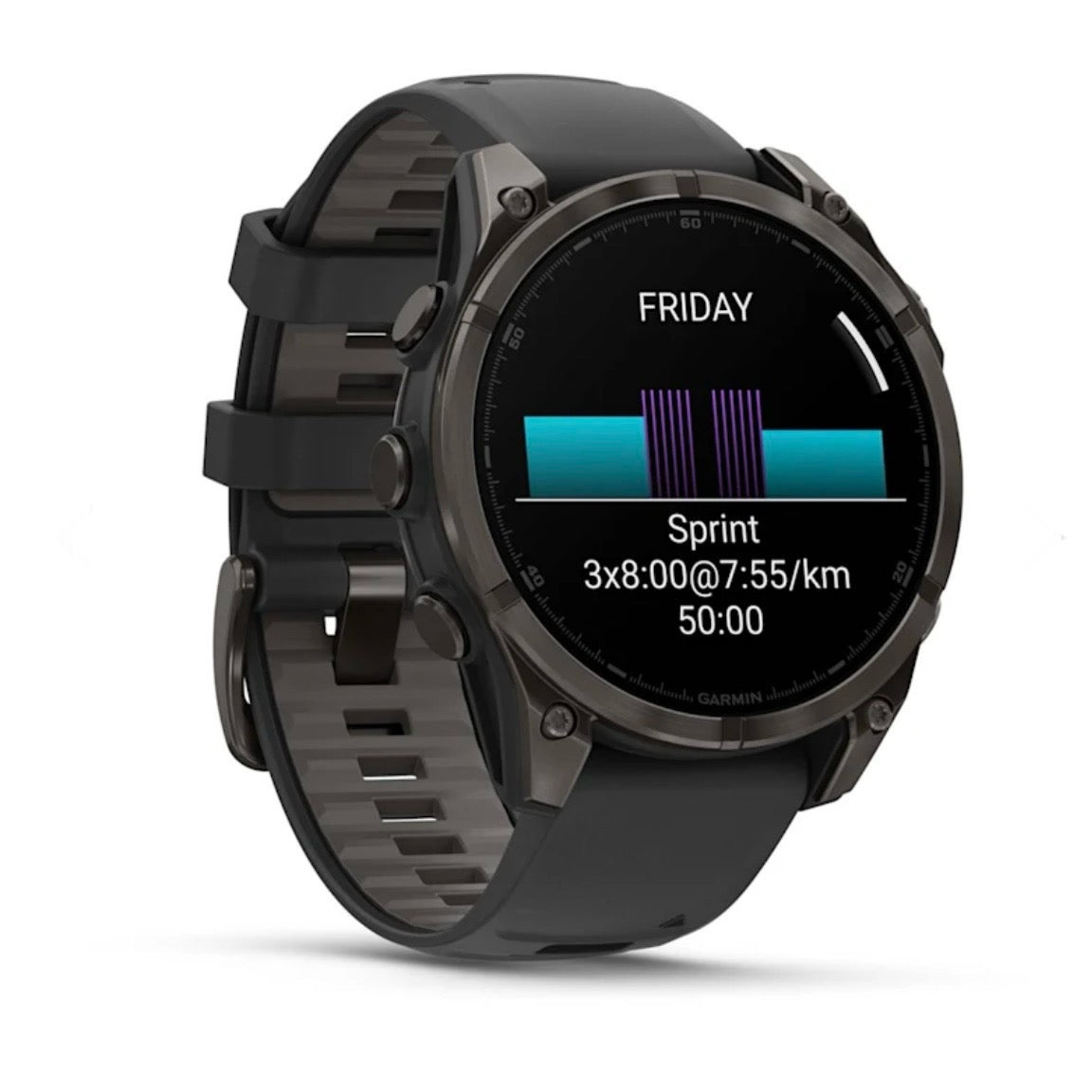 Garmin fēnix® 8 - 51 mm, AMOLED Sapphire, Titanio, Carbon Gray DLC con cinturino in silicone