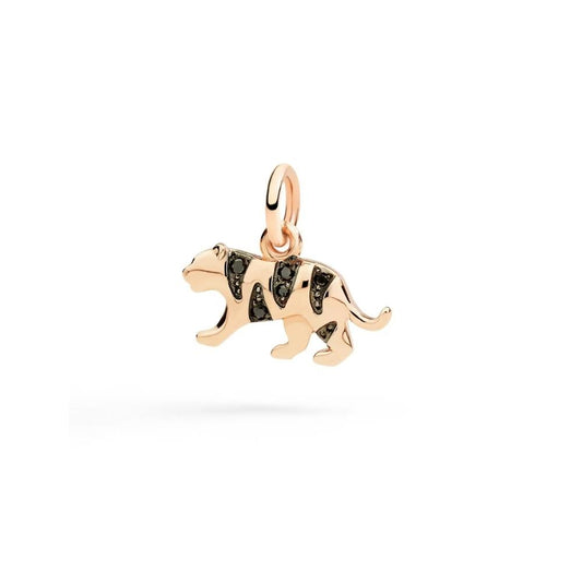 DODO Charm Tigre in oro 9kt e diamanti neri