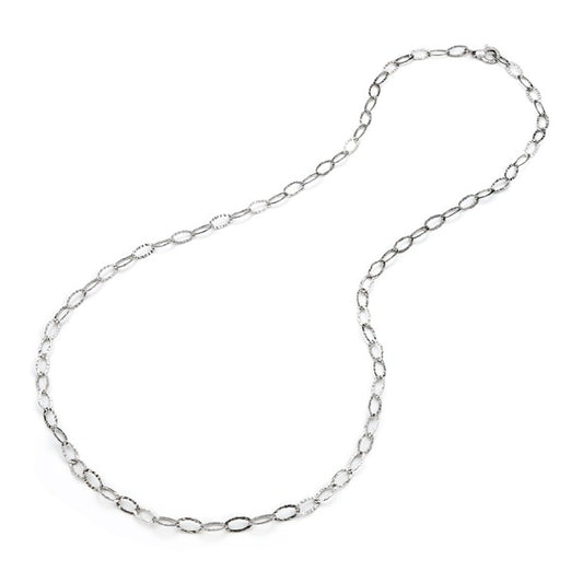 Giovanni Raspini collana maglia ovale martellata 6617