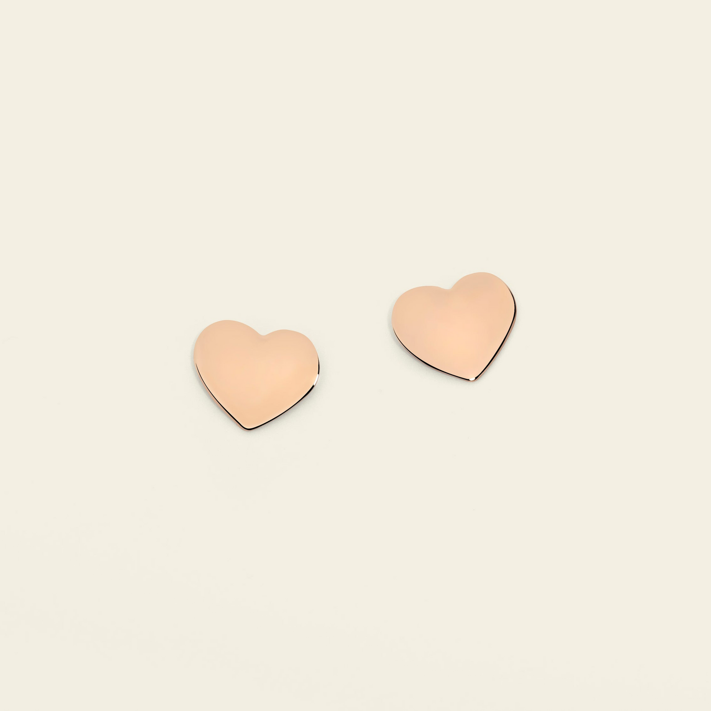 Marco Gerbella orecchini con cuore a lastra  oro rosa