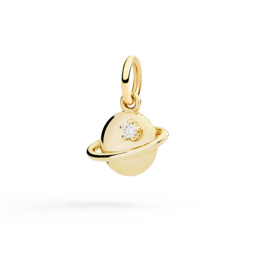 DODO Charm Pianeta in oro giallo 9K e diamante bianco