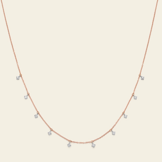 Marco Gerbella Collana con dieci castoni e diamanti