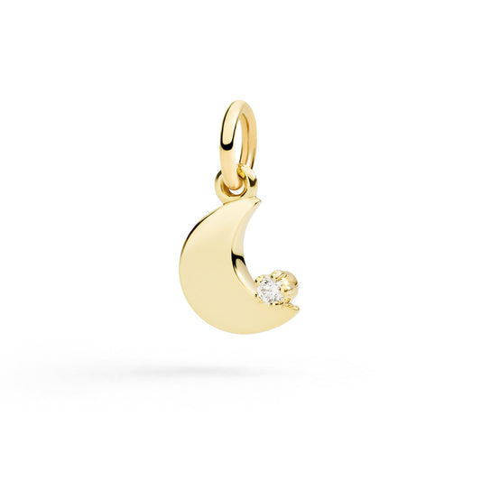 DODO Charm Luna in oro giallo 9K e diamante bianco