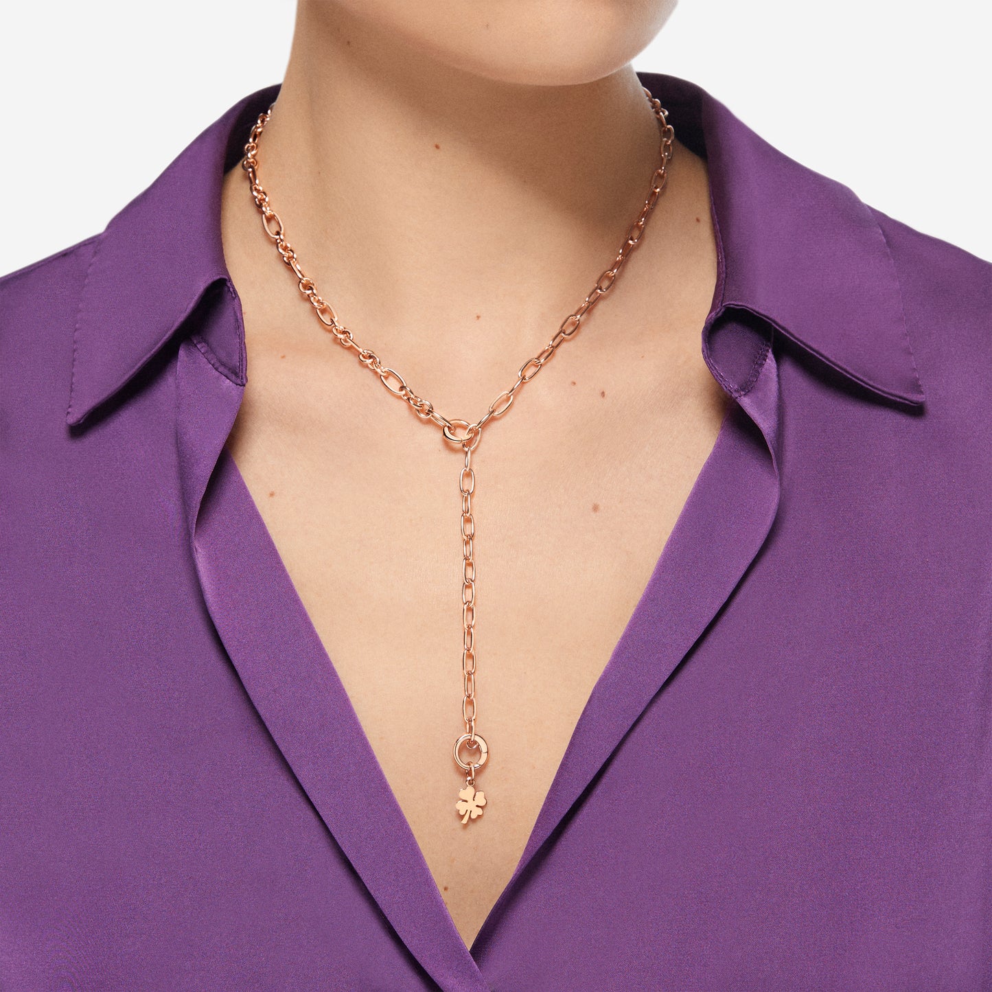 DODO Collana Essentials in Argento Dorato Oro Rosa 18K