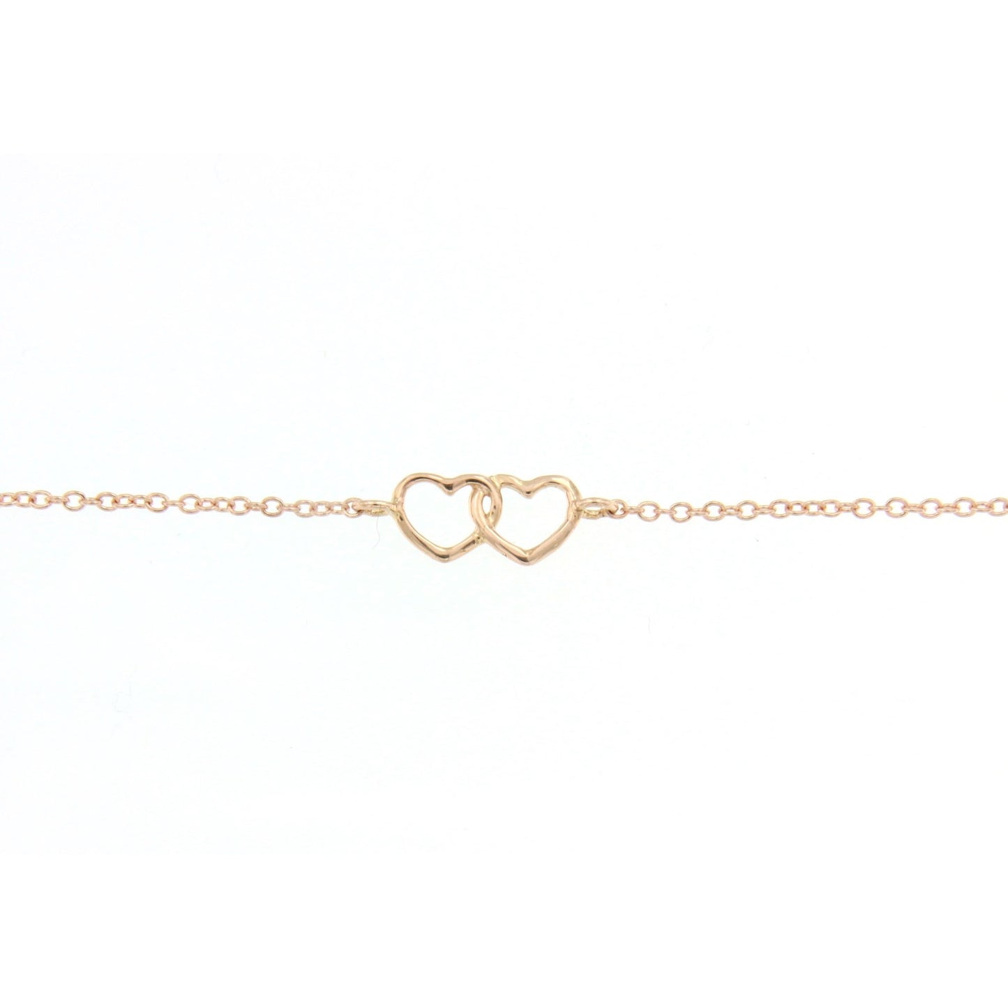 Marco Gerbella Bracciale a catena con cuori intrecciati piccoli