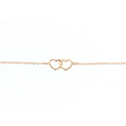 Marco Gerbella Bracciale a catena con cuori intrecciati piccoli