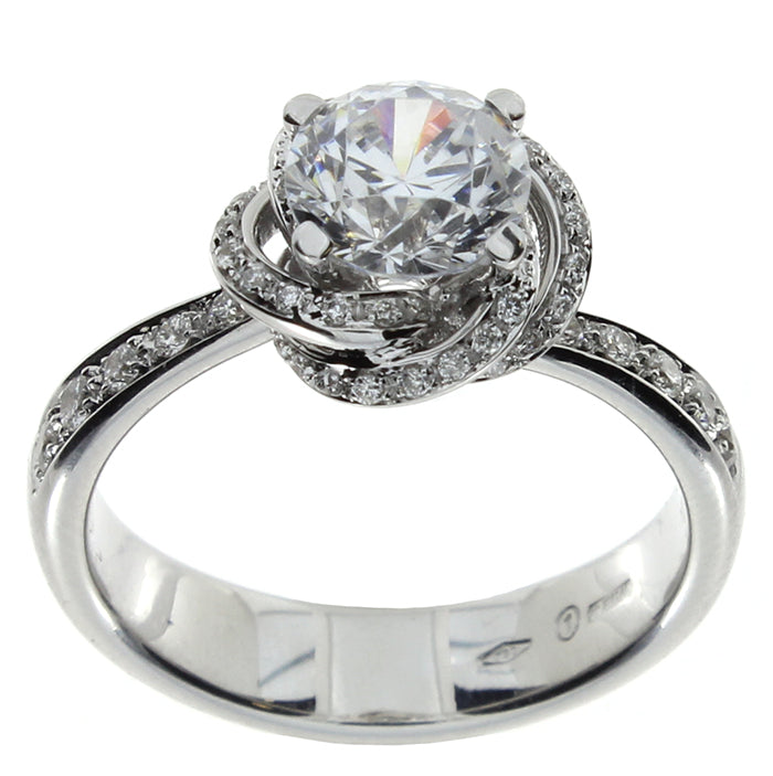 Damiani Solitaire Bud Ring 